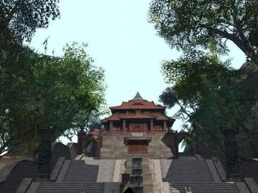 诛仙山河殿3D场景模型下载